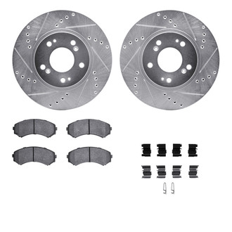 R1 Concepts® - Drilled and Slotted Front Brake Kit with 5000 OE Pads