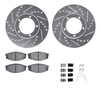 R1 Concepts® - Drilled and Slotted Front Brake Kit with 5000 OE Pads