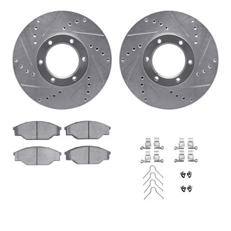 R1 Concepts® - Drilled and Slotted Front Brake Kit with 5000 OE Pads
