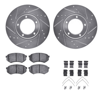 R1 Concepts® - Drilled and Slotted Front Brake Kit with 5000 OE Pads