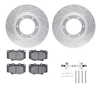 R1 Concepts® - Drilled and Slotted Front Brake Kit with 5000 OE Pads