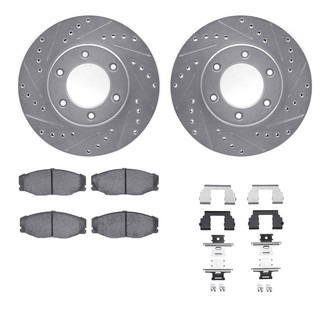 R1 Concepts® - Drilled and Slotted Front Brake Kit with 5000 OE Pads