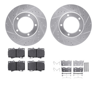 R1 Concepts® - Drilled and Slotted Front Brake Kit with 5000 OE Pads