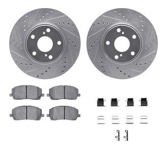 R1 Concepts® - Drilled and Slotted Front Brake Kit with 5000 OE Pads