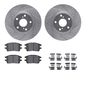 R1 Concepts® - Drilled and Slotted Front Brake Kit with 5000 OE Pads