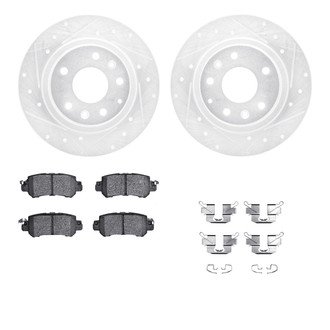 R1 Concepts® - Drilled and Slotted Rear Brake Kit with 5000 OE Pads