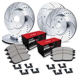 R1 Concepts® - Drilled and Slotted Brake Kit with Optimum OE Pads