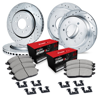 R1 Concepts® - Drilled and Slotted Front and Rear Brake Kit with 5000 OE Pads