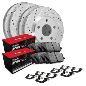 R1 Concepts® - Drilled and Slotted Front and Rear Brake Kit with Optimum OE Pads