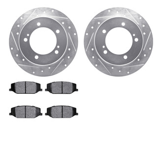 R1 Concepts® - Drilled and Slotted Front Brake Kit with 5000 OE Pads