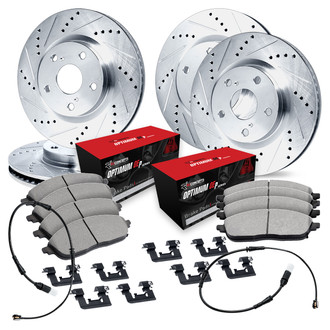 R1 Concepts® - Drilled and Slotted Brake Kit with Optimum OE Pads