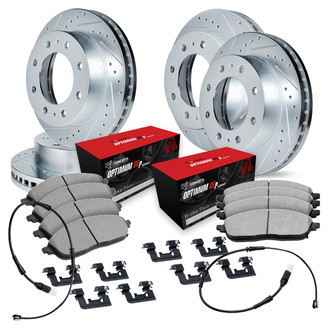 R1 Concepts® - Drilled and Slotted Brake Kit with Optimum OE Pads