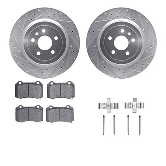 R1 Concepts® - eLINE Series Drilled and Slotted Rear Brake Kit with Performance Off-Road/Tow Brake Pads