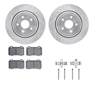 R1 Concepts® - eLINE Series Drilled and Slotted Rear Brake Kit with Performance Off-Road/Tow Brake Pads