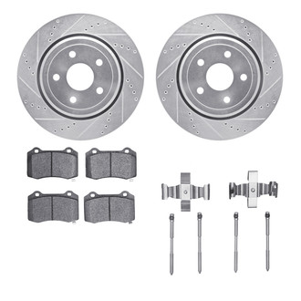 R1 Concepts® - Drilled and Slotted Rear Brake Kit with Performance Off-Road/Tow Brake Pads