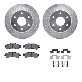R1 Concepts® - eLINE Series Drilled and Slotted Rear Brake Kit with Performance Off-Road/Tow Brake Pads
