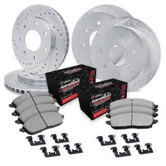 R1 Concepts® - Drilled and Slotted Brake Kit with Performance Off-Road/Tow Brake Pads