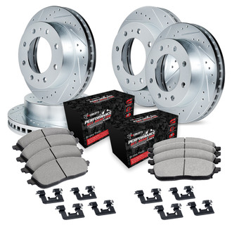 R1 Concepts® - Drilled and Slotted Brake Kit with Performance Off-Road/Tow Brake Pads