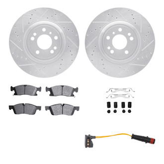 R1 Concepts® - Drilled and Slotted Front Brake Kit with Performance Off-Road/Tow Brake Pads