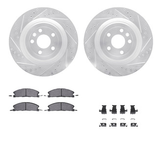 R1 Concepts® - eLINE Series Drilled and Slotted Front Brake Kit with Ceramic Pads