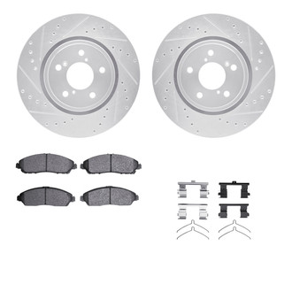 R1 Concepts® - Drilled and Slotted Front Brake Kit with Ceramic Pads