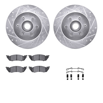 R1 Concepts® - Drilled and Slotted Front Brake Kit with Super Duty Pads