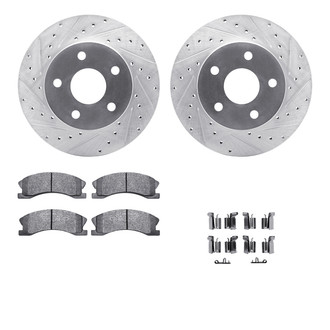 R1 Concepts® - Drilled and Slotted Front Brake Kit with Super Duty Pads