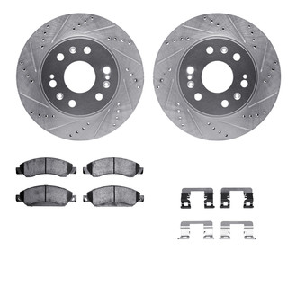 R1 Concepts® - Drilled and Slotted Front Brake Kit with Super Duty Pads