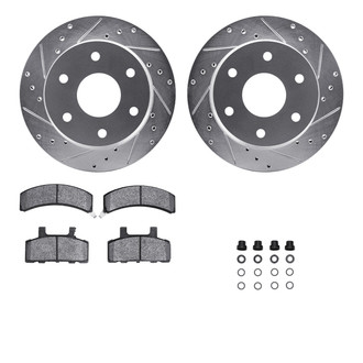R1 Concepts® - Drilled and Slotted Front Brake Kit with Super Duty Pads
