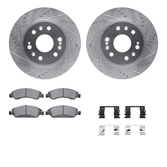 R1 Concepts® - Drilled and Slotted Front Brake Kit with Super Duty Pads