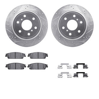 R1 Concepts® - Drilled and Slotted Rear Brake Kit with Super Duty Pads