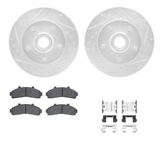R1 Concepts® - Drilled and Slotted Front Brake Kit with Super Duty Pads