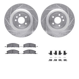 R1 Concepts® - Drilled and Slotted Front Brake Kit with Super Duty Pads