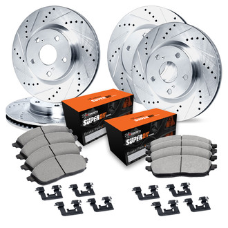 R1 Concepts® - Drilled and Slotted Brake Kit with Super Duty Pads