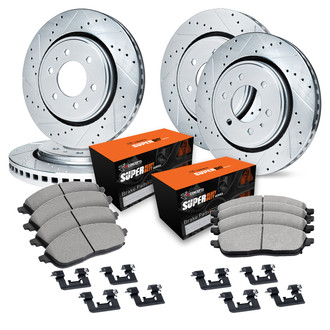 R1 Concepts® - Drilled and Slotted Brake Kit with Super Duty Pads