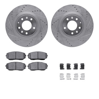 R1 Concepts® - Drilled and Slotted Brake Kit with Semi-Metalic Pads