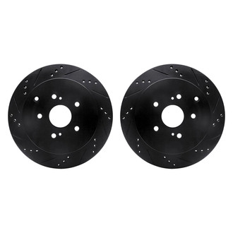 R1 Concepts® - Drilled and Slotted Rear Brake Rotor Set