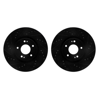 R1 Concepts® - Drilled and Slotted Front Brake Rotor Set