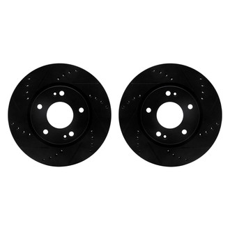 R1 Concepts® - Drilled and Slotted Front Brake Rotor Set