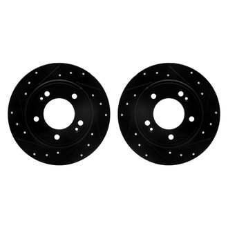 R1 Concepts® - Drilled and Slotted Rear Brake Rotor Set
