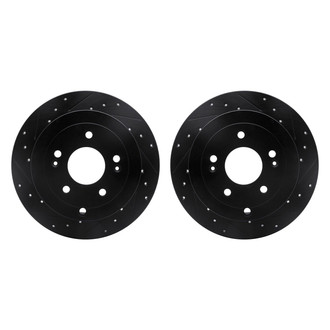 R1 Concepts® - Drilled and Slotted Rear Brake Rotor Set