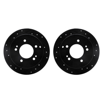 R1 Concepts® - Drilled and Slotted Rear Brake Rotor Set