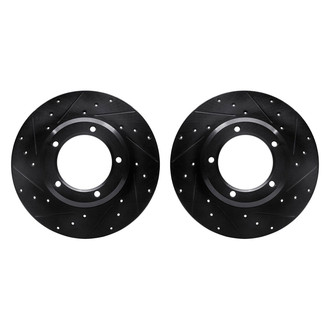 R1 Concepts® - Drilled and Slotted Front Brake Rotor Set