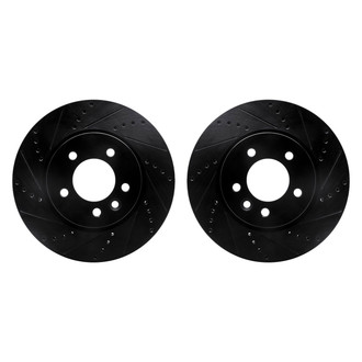 R1 Concepts® - Drilled and Slotted Front Brake Rotor Set