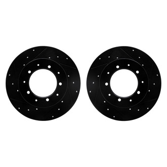 R1 Concepts® - Drilled and Slotted Rear Brake Rotor Set