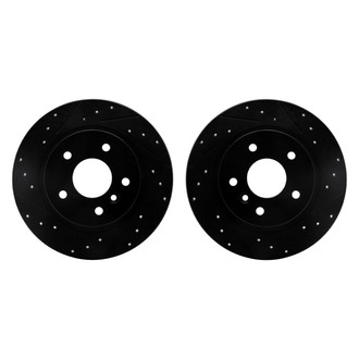 R1 Concepts® - Drilled and Slotted Rear Brake Rotor Set