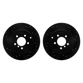 R1 Concepts® - Drilled and Slotted Rear Brake Rotor Set