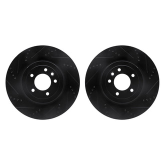 R1 Concepts® - Drilled and Slotted Rear Brake Rotor Set