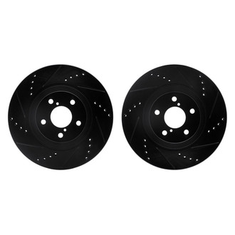 R1 Concepts® - Drilled and Slotted Front Brake Rotor Set