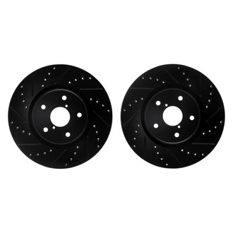 R1 Concepts® - Drilled and Slotted Front Brake Rotor Set